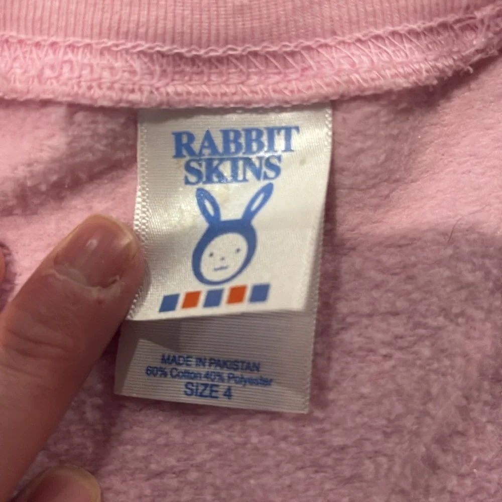 Vintage girls Pink Cardigan with Heart Patches size 4 - Picture 6 of 7